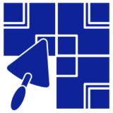 Abstract blue tile pattern